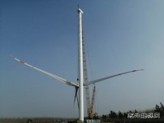 大唐辽宁新完美体育事业部昌图付家项目完成首台风机吊装