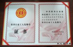 国网东宁市供电公司：荣获“牡丹江市工人先锋号”荣誉称号