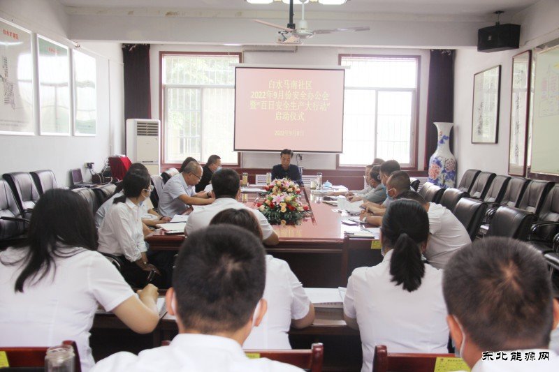 白水马南社区召开百日安全生产大行动”活动启动仪式